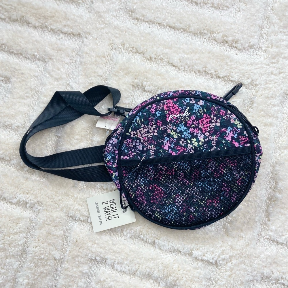 •VS PINK• floral 2-way mini crossbody/belt bag